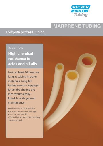 Marprene tubing (UK)(PDF : 841.6 KB) - Watson-Marlow