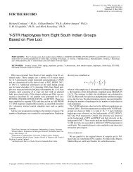 Y-STR Haplotypes from Eight South Indian ... - Hygiene Central