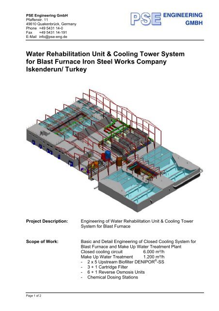 Water Rehabilitation Unit & Cooling Tower System for Blast Furnace ...