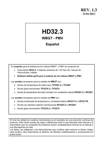 HD32.3 - Delta Ohm S.r.l.