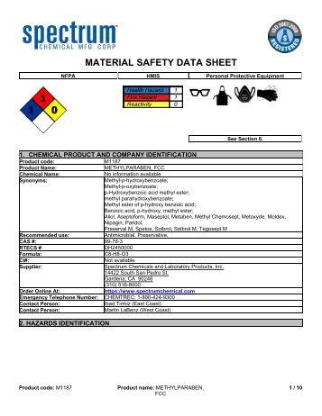 MSDS - Spectrum Chemical