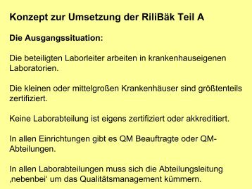 Laborleiterkonzept - Krankenhauslabor