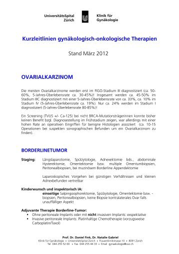 (= adjuvante) Chemotherapie