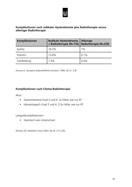 (= adjuvante) Chemotherapie