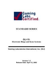 STANDARD SERIES - Gaming Laboratories International