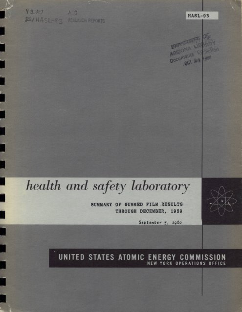 health and safety laboratory - Digital Collections