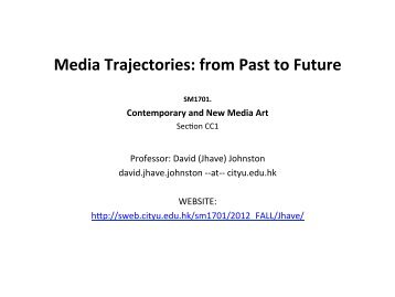 Media Trajectories: from Past to Future - Glia.ca