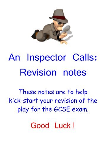 inspector calls notes essays inspector calls notes essays