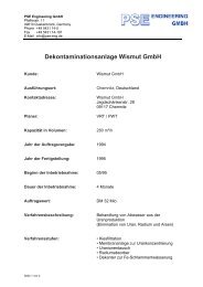 Dekontaminationsanlage Wismut GmbH - PSE Engineering GmbH