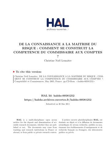 COMMENT SE CONSTRUIT LA COMPETENCE DU COMMISSAIRE ...