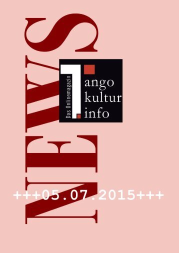 Berlin Tango News vom 05. Juli 2015