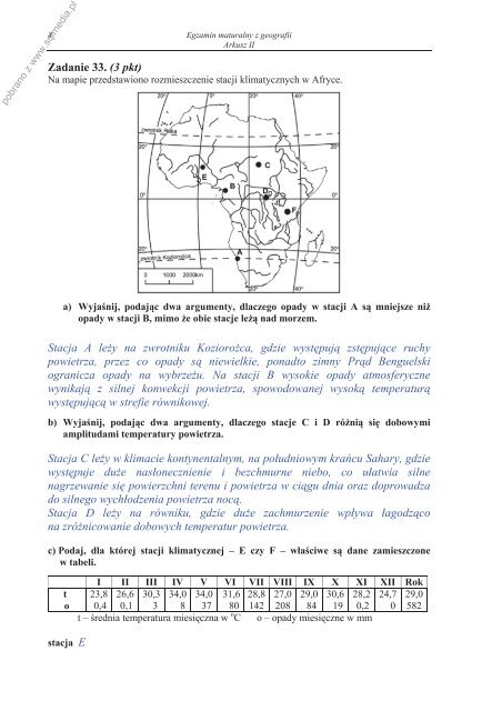 EGZAMIN MATURALNY Z GEOGRAFII - Sqlmedia.pl