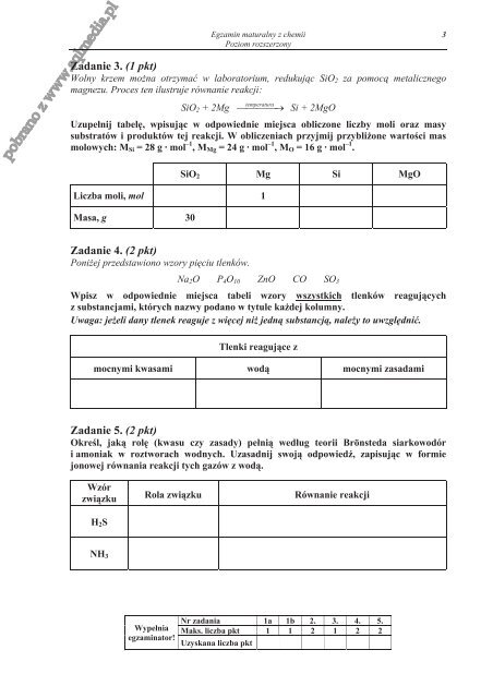 egzamin maturalny z chemii poziom rozszerzony - Sqlmedia.pl