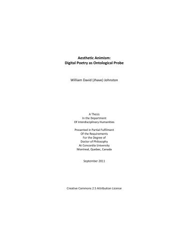 Aesthetic Animism: Digital Poetry as Ontological Probe - Glia.ca