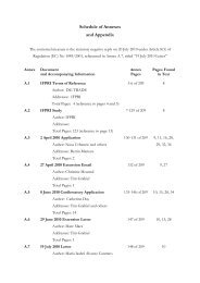 Schedule of Annexes and Appendix - ClientEarth