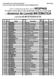 respinÅŸi Ã®n urma  concursului de admitere, sesiunea iulie 2008