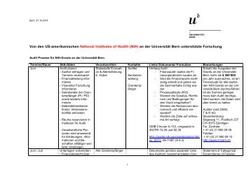 Audit Prozess (pdf, 42KB) - UniversitÃ¤t Bern