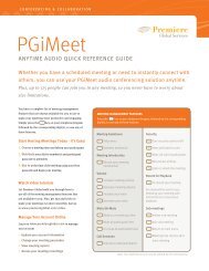 PGiMeet - Anytime Audio Quick Reference Guide - iLinc