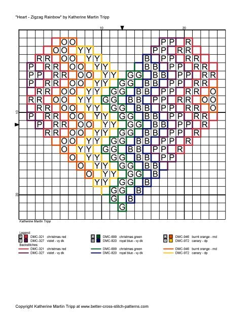 Zig Zag Heart - Better Cross Stitch Patterns