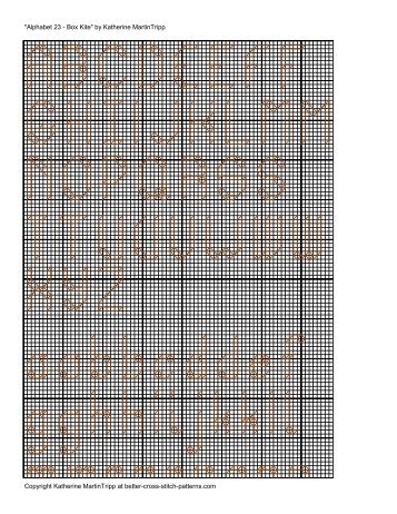 Alphabet 23 - Box Kite - Better Cross Stitch Patterns