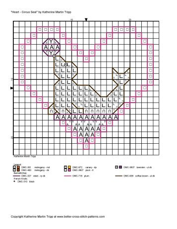 Circus Seal Chart - Better Cross Stitch Patterns