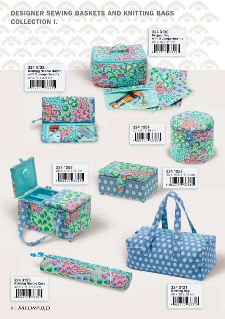 designer sewing baskets and knitting bags collection i. - Coats Crafts