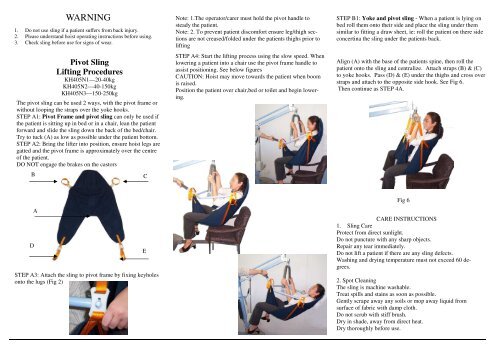 User Manual Pivot Sling - Aidacare