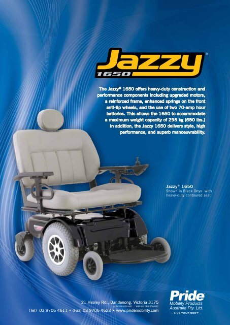 Jazzy 1650 Brochure - Pride Mobility Products