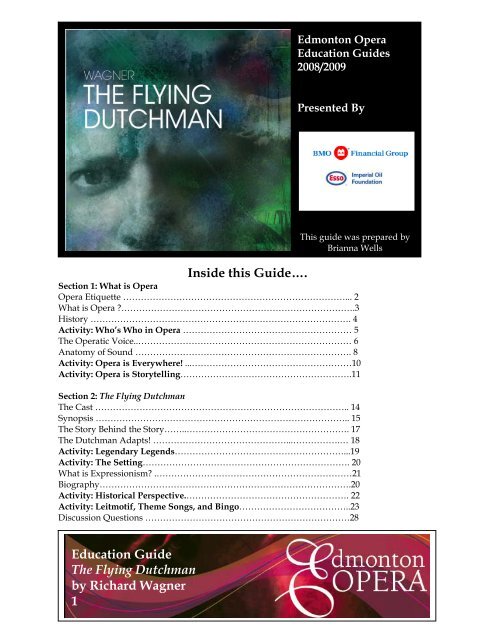 Education Guide The Flying Dutchman by ... - Edmonton Opera
