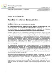 Abschlussbericht zur Evaluation unserer Schule - Primarschule ...