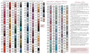 Downloadable Chart of Silk Thread - Stitcher's Treasures