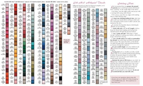 Downloadable Chart of Silk Thread - Stitcher's Treasures