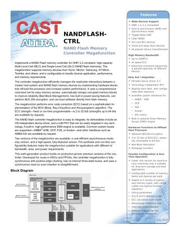 CAST NANDFLASH-CTRL Core - CAST, Inc.