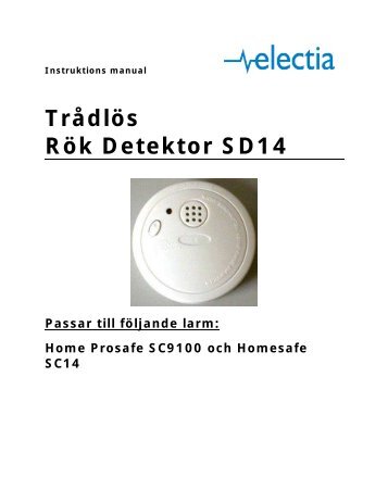 Wireless Smoke Detector Type 3 - Electia.se