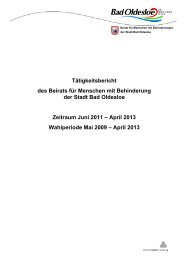 TÃ¤tigkeitsbericht des Beirats fÃ¼r Menschen mit ... - Bad Oldesloe