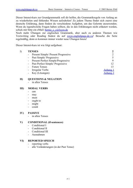 Tenses Englishpage