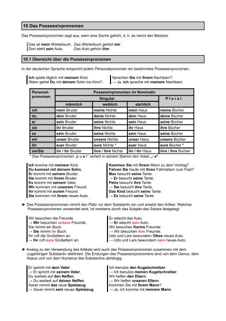 Artikel und Substantiv - Deutsche Grammatik Verlag Mare Balticum