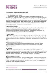 10 Tipps zum Schreiben einer Reportage - gemeindemenschen.de