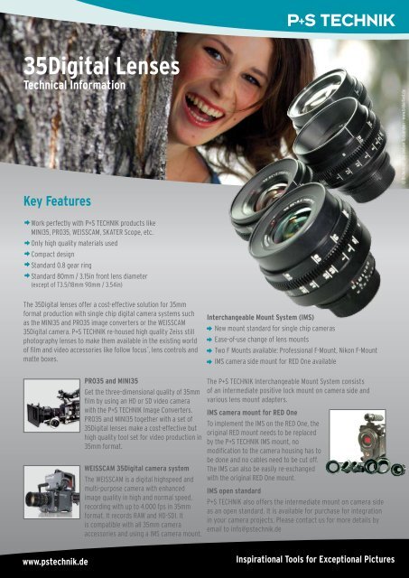35Digital Lenses Technical Information - P+S TECHNIK