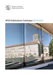 WTO Publications Catalogue 2012/2013 - World Trade Organization