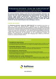 R-Rendement 2013/2016 â Euribor 3M / EURO STOXX 50 - Raiffeisen