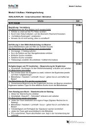 Modul 5 Aufbau / Katalogschulung - Schule und Bibliothek