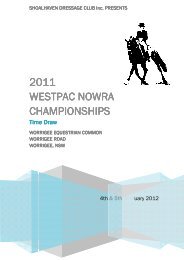 2011 WESTPAC CHAMPIONSHIPS WESTPAC NOWRA ...