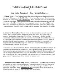 To Kill A Mockingbird Portfolio Project.pdf - Union City High School