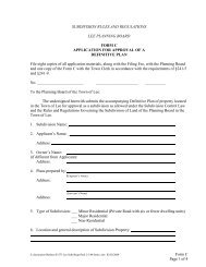 Form C Page 1 of 4 SUBDIVISION RULES AND REGULATIONS ...