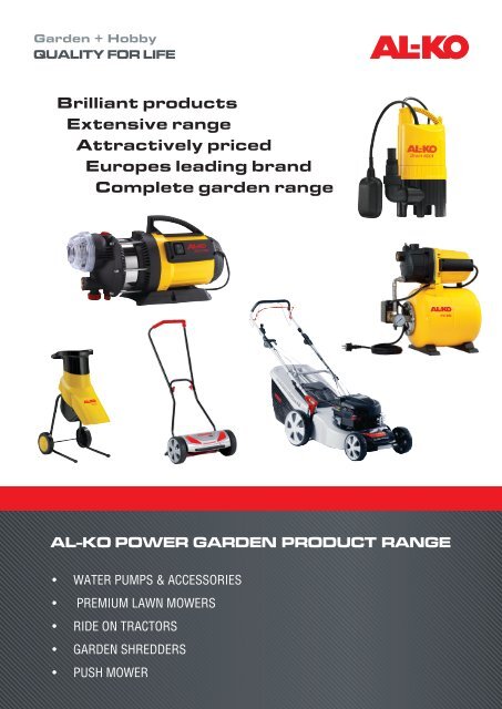 Brilliant products Extensive range Attractively ... - AL-KO Website