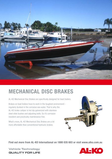 Alko mechanical disc brake adjustment Clearance