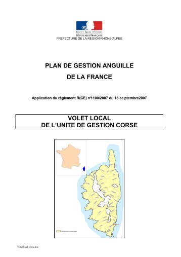 plan anguille france volet local corse - Onema