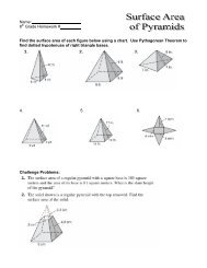 8th Grade Homework # Find the surface area of each figure below ...