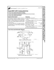 Quad SPST JFET Analog Switches - Datasheet Catalog